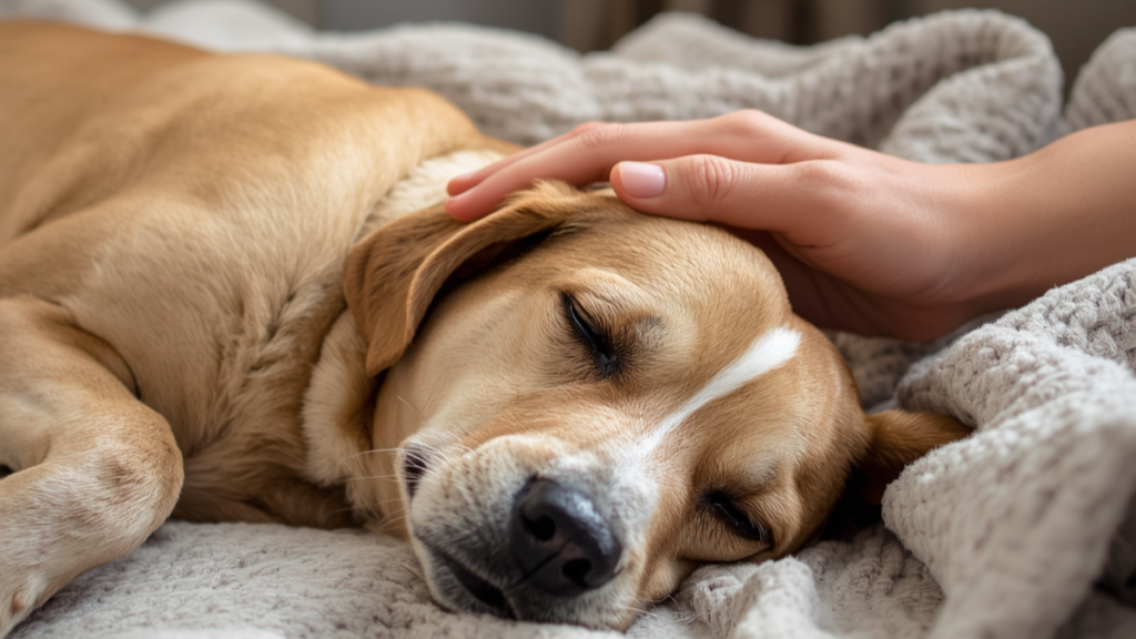 hond rustig aaien ontspannen lichaamstaal